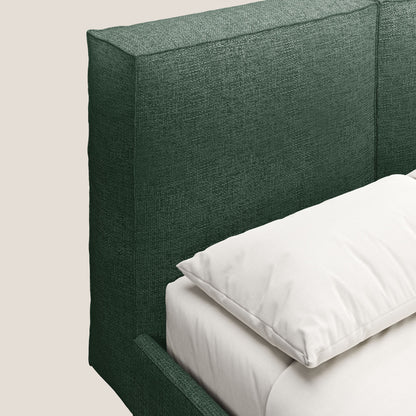 Isotta letto imbottito completamente sfoderabile in morbido tessuto impermeabile T10 verde 