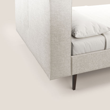 Isotta letto imbottito completamente sfoderabile in morbido tessuto impermeabile T10 panna 