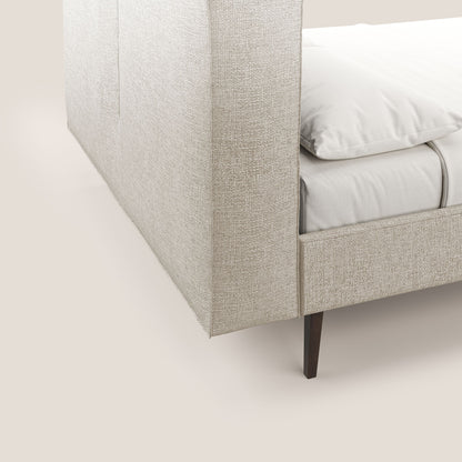 Isotta letto imbottito completamente sfoderabile in morbido tessuto impermeabile T10 beige 