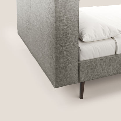 Isotta letto imbottito completamente sfoderabile in morbido tessuto impermeabile T10 talpa 