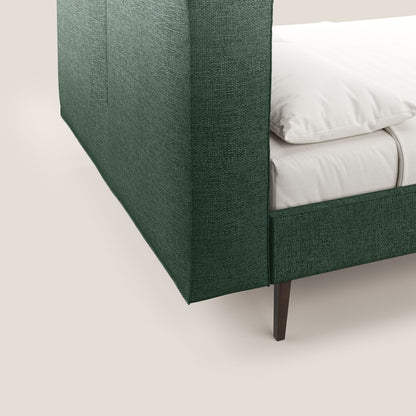 Isotta letto imbottito completamente sfoderabile in morbido tessuto impermeabile T10 verde 