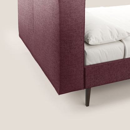 Isotta letto imbottito completamente sfoderabile in morbido tessuto impermeabile T10 bordeaux 