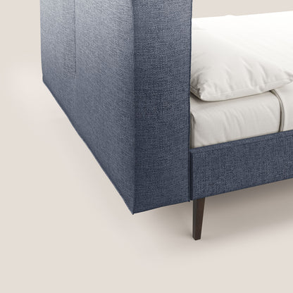 Isotta letto imbottito completamente sfoderabile in morbido tessuto impermeabile T10 blu 