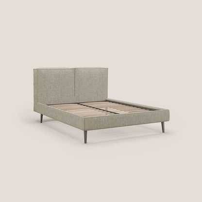 Isotta letto imbottito completamente sfoderabile in morbido tessuto impermeabile T10 tortora 