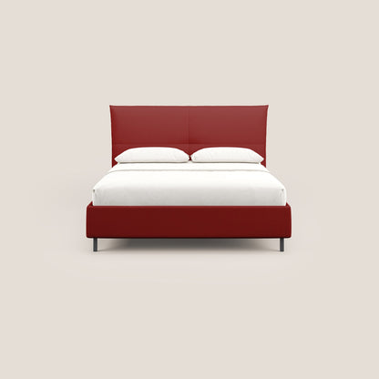 Izumi letto imbottito contenitore con piedi alti in tessuto smacchiabile T05 rosso 