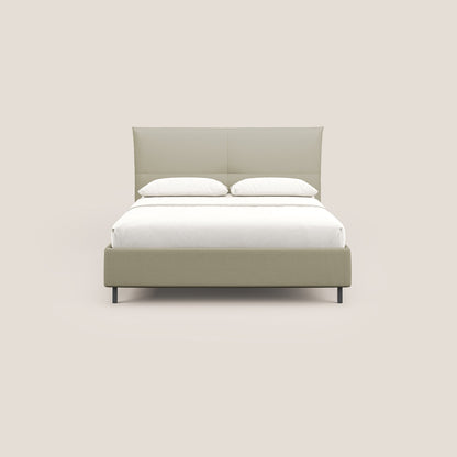 Izumi letto imbottito contenitore con piedi alti in tessuto smacchiabile T05 panna 