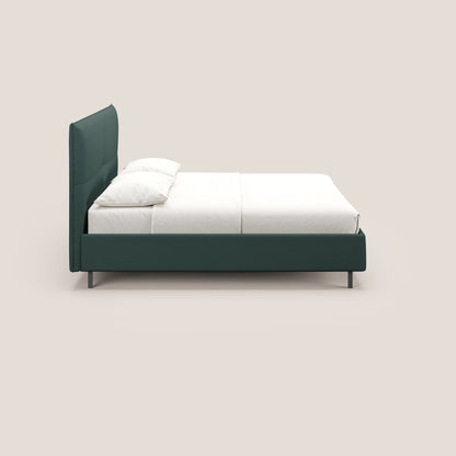 Izumi letto imbottito contenitore con piedi alti in tessuto smacchiabile T05 verde 