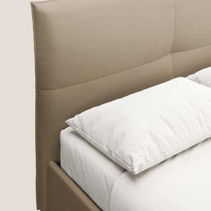 Izumi letto imbottito contenitore con piedi alti in tessuto smacchiabile T05 beige 