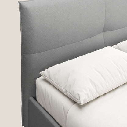 Izumi letto imbottito contenitore con piedi alti in tessuto smacchiabile T05 grigio 