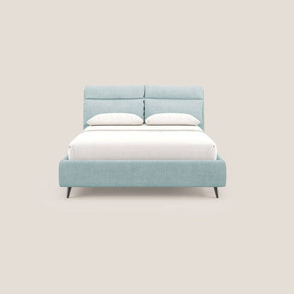 Jerry letto imbottito contenitore e cuscini reclinabili in tessuto smacchiabile T17 verde acqua 