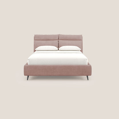 Jerry letto imbottito contenitore e cuscini reclinabili in tessuto smacchiabile T17 rosa 