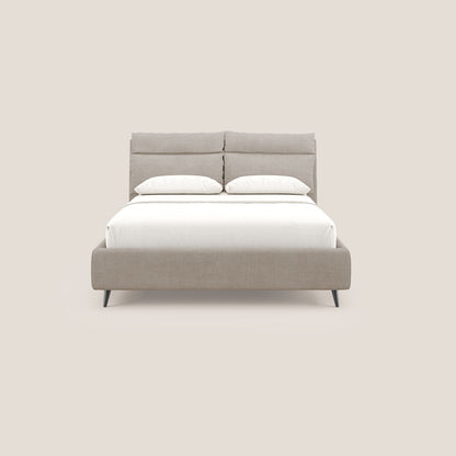 Jerry letto imbottito contenitore e cuscini reclinabili in tessuto smacchiabile T17 beige 