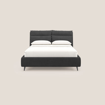 Jerry letto imbottito contenitore e cuscini reclinabili in tessuto smacchiabile T17 antracite 