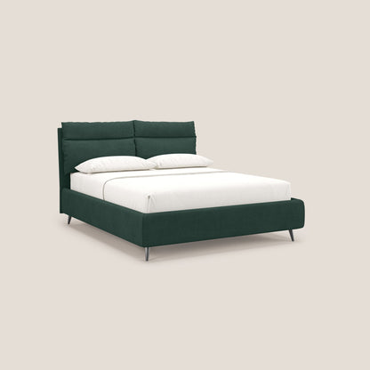 Jerry letto imbottito contenitore e cuscini reclinabili in tessuto smacchiabile T17 verde 