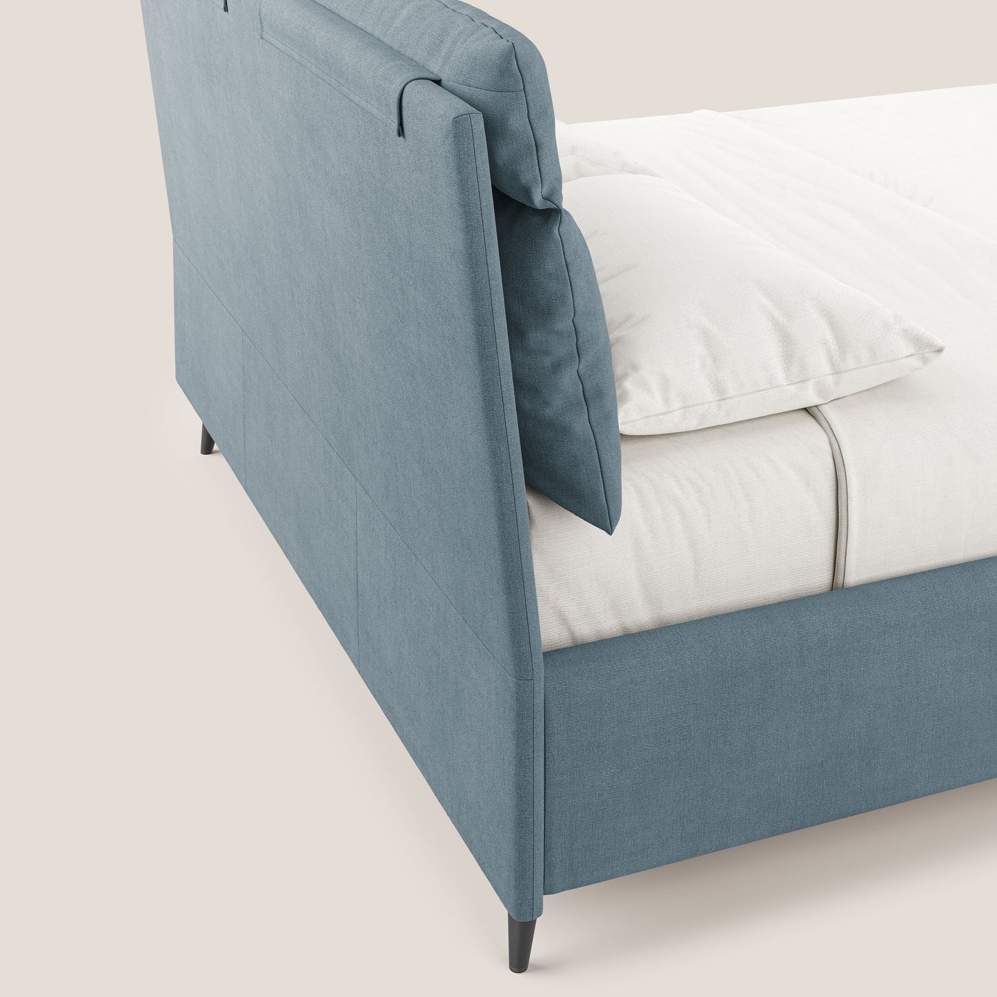 Jerry letto imbottito contenitore e cuscini reclinabili in tessuto smacchiabile T17 carta da zucchero 