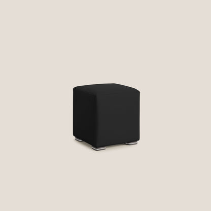 Pouf cubo in microfibra smaltabile T11 nero