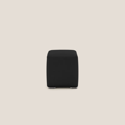 Pouf cubo in microfibra smaltabile T11 nero