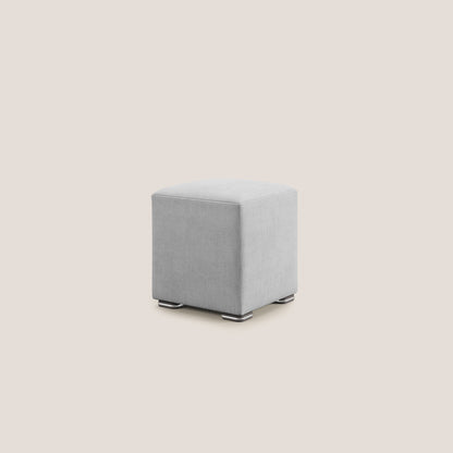 Pouf cubo in morbido tessuto impermeabile T02 grigio chiaro