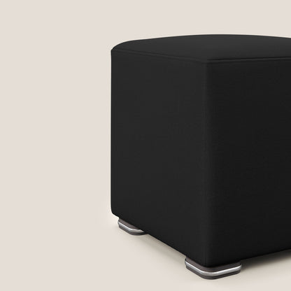 Pouf cubo in microfibra smaltabile T11 nero