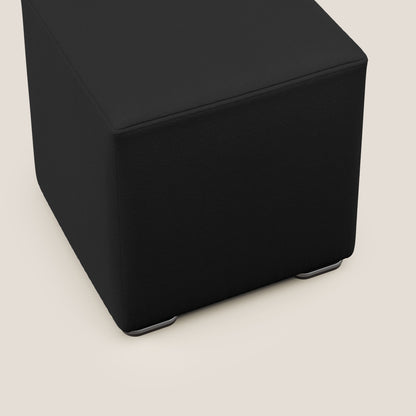 Pouf cubo in microfibra smaltabile T11 nero
