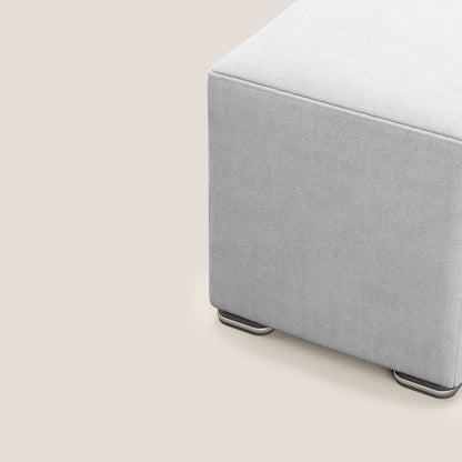 Pouf cubo in morbido tessuto impermeabile T02 grigio chiaro