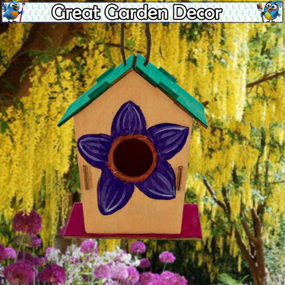 DIY Birdhouse Homemade Wooden - Build Your Own Bird House w/ Easy Painting Kit