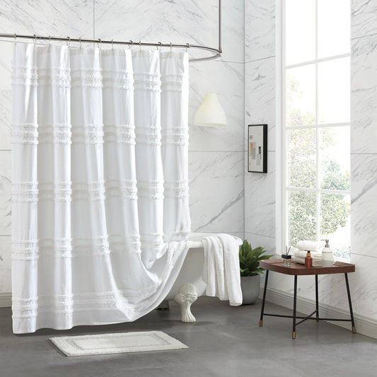 DKNY Chenille Stripe Shower Curtain