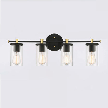 Decatur 6-light Modern Farmhouse Black/ Gold Bathroom Vanity Light with UL Certified