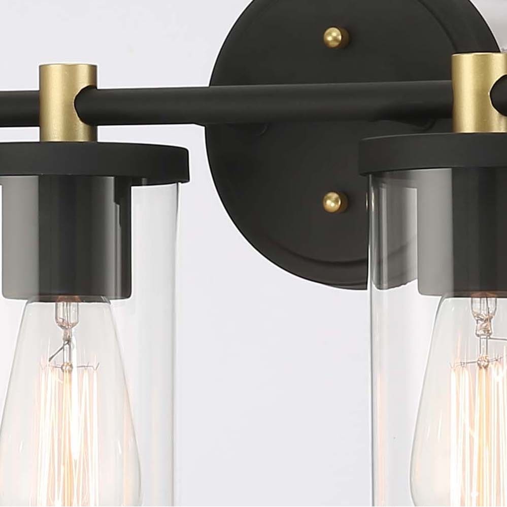 Decatur 6-light Modern Farmhouse Black/ Gold Bathroom Vanity Light with UL Certified