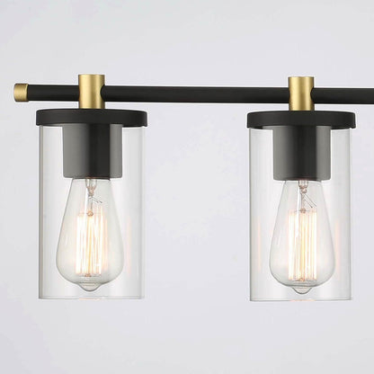 Decatur 6-light Modern Farmhouse Black/ Gold Bathroom Vanity Light with UL Certified