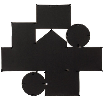 Decorative Modern Wall Mounted Multi Photo Frame Collage Picture Holder for 8 Pictures Multiple Sized, White