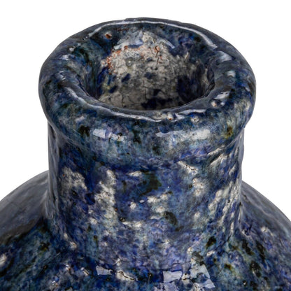 Decorative Terra-cotta Vases with Crackle Glaze, Set of 3