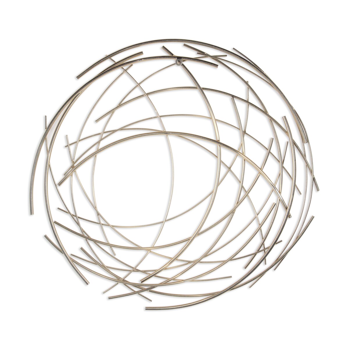 Denine Metal Gold Large Abstract Round Wall Art