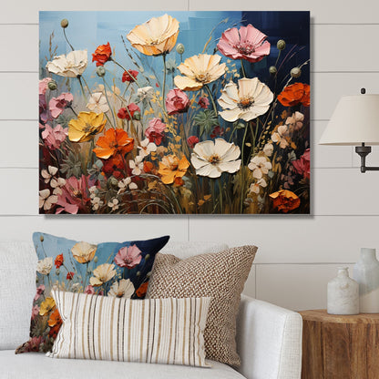 Designart Abstract Seasonal Flowers Watercolor I Floral Wall Art Living Room