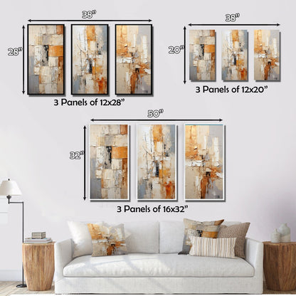 Designart Abstraction I Abstract Framed Wall Art Set Of 3 Frame Gallery Wall Set For Home Decor