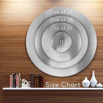 Designart 'Symmetrical Yellow Fractal Flower' Digital Art Circle Metal Artwork