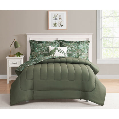 ALEX + BELLA Dino Forest Green Microfiber Comforter Set