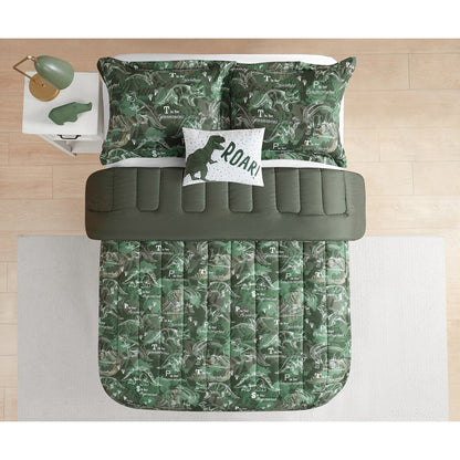 ALEX + BELLA Dino Forest Green Microfiber Comforter Set