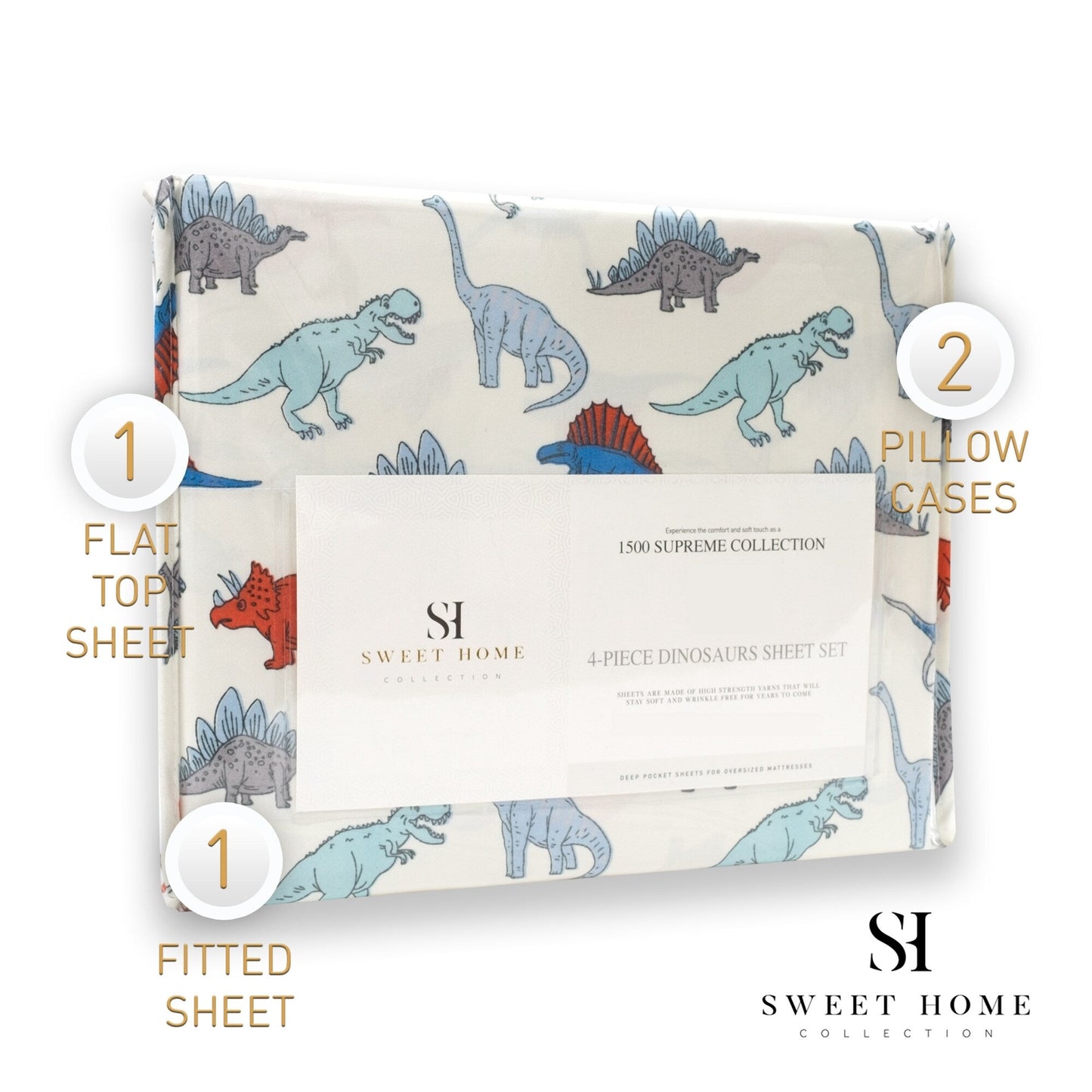 Dinosaurs Sheet Set by Sweet Home Collection