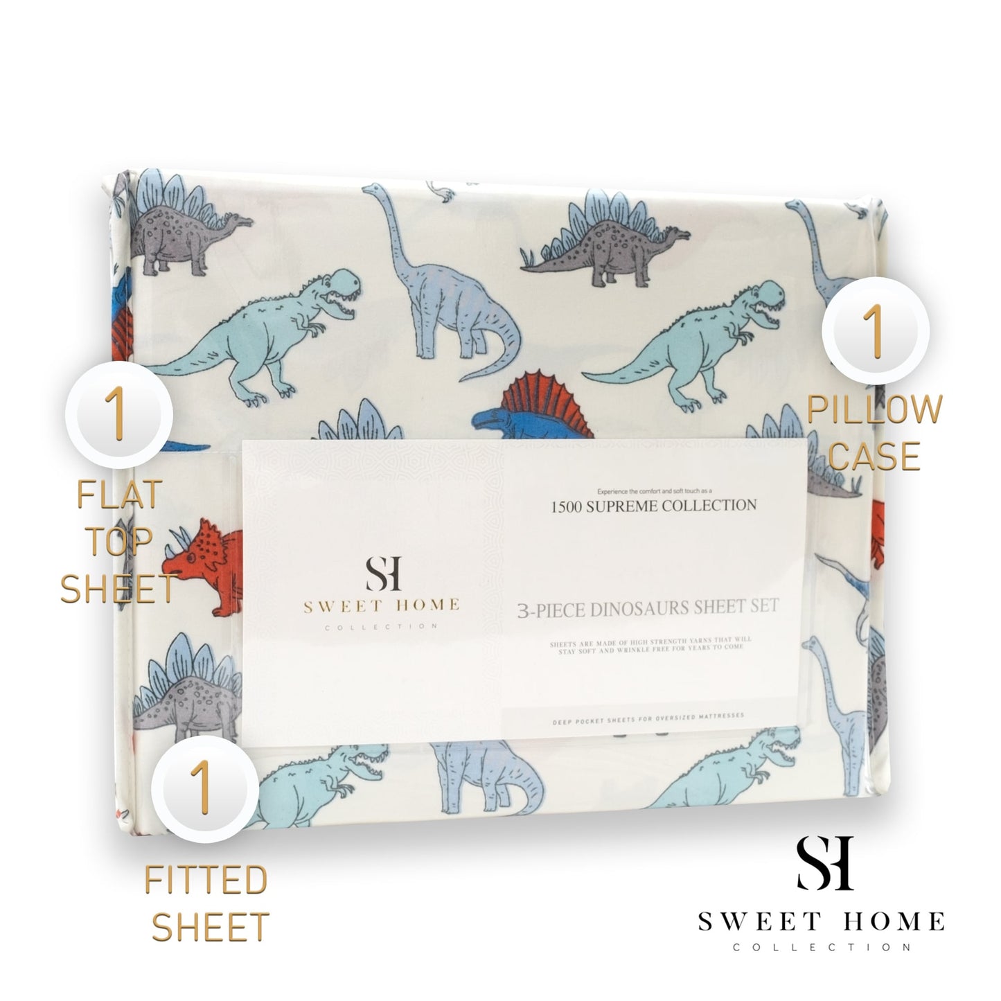 Dinosaurs Sheet Set by Sweet Home Collection