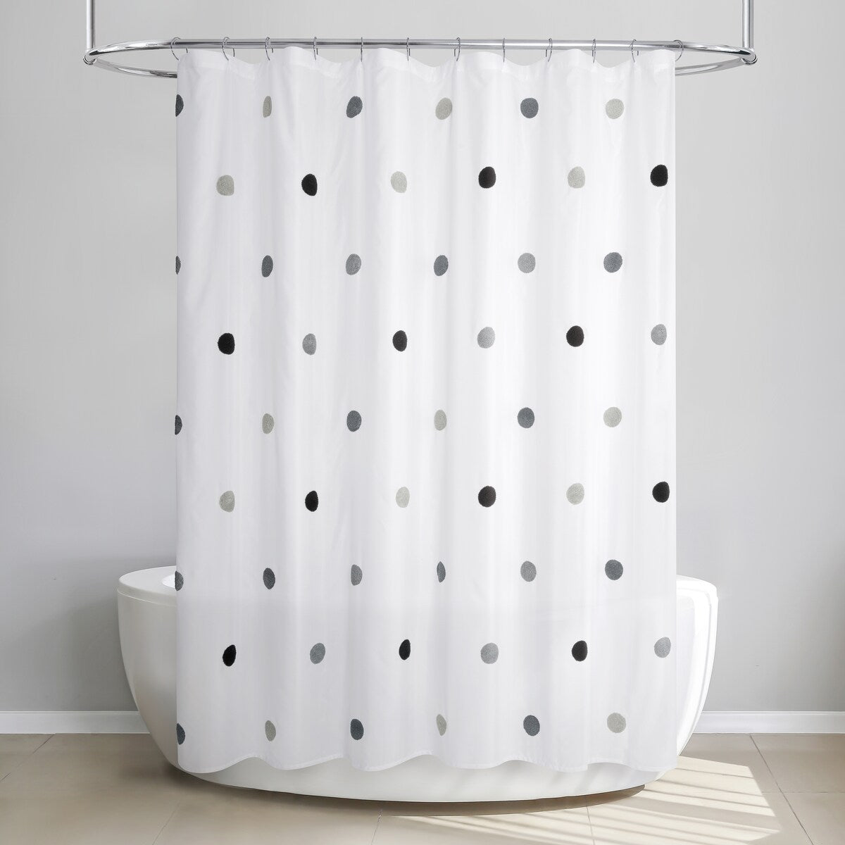 Dots Embellished Shower Curtain