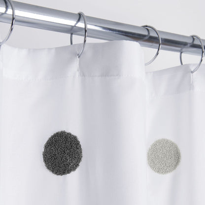 Dots Embellished Shower Curtain