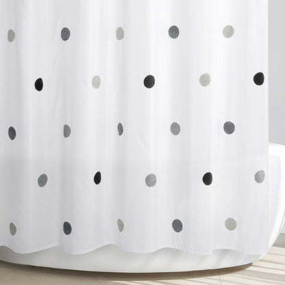 Dots Embellished Shower Curtain