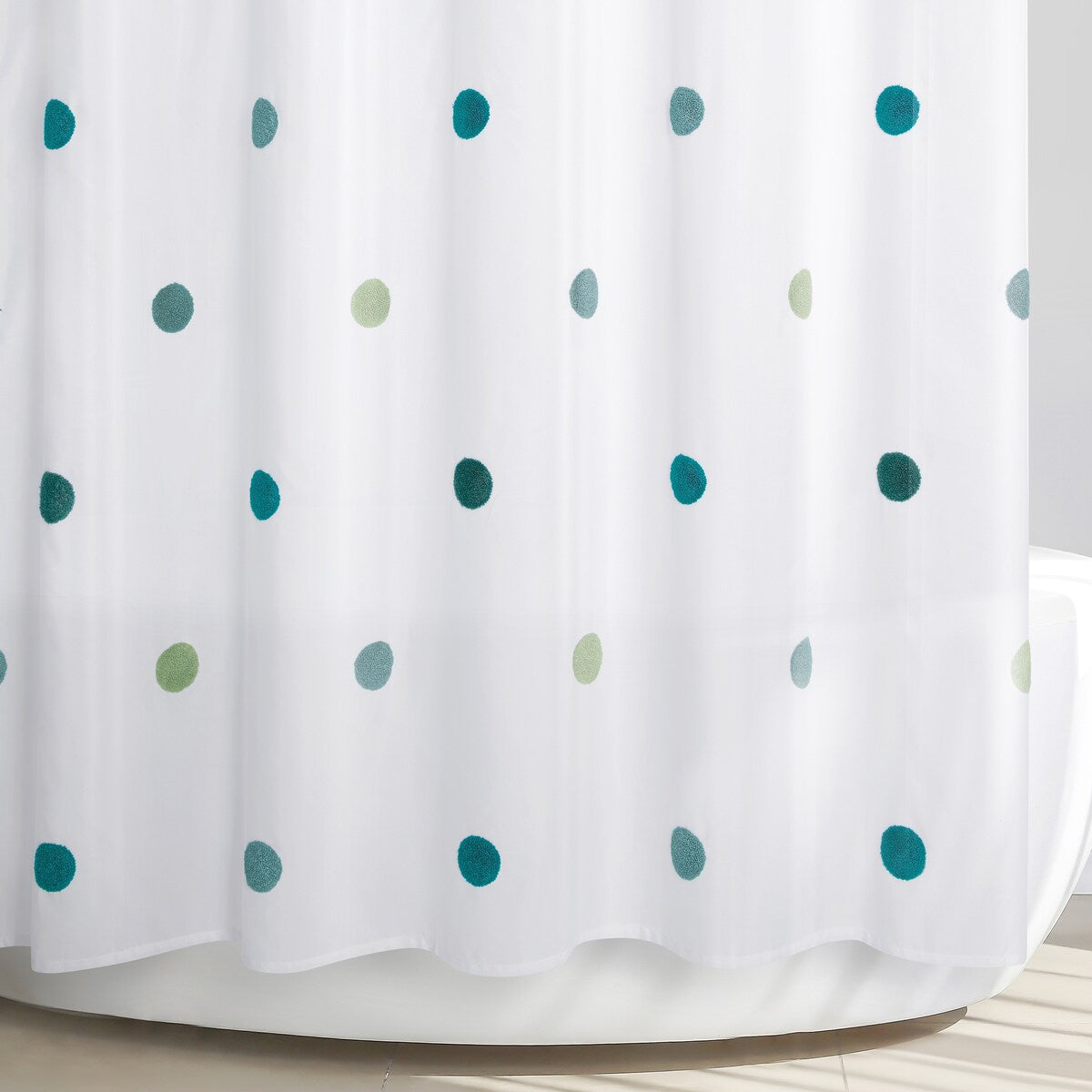 Dots Embellished Shower Curtain