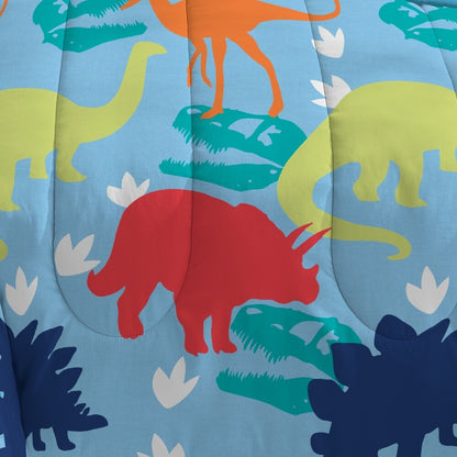 Dream Factory Dinosaur Prints Twin 5-piece Bed in a Bag with Sheet Set