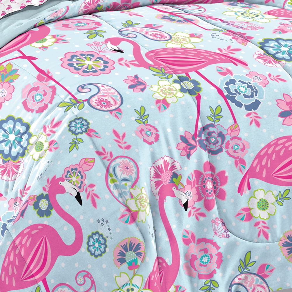Dream Factory Flamingo 7-piece Bed in a Bag with Sheet Set