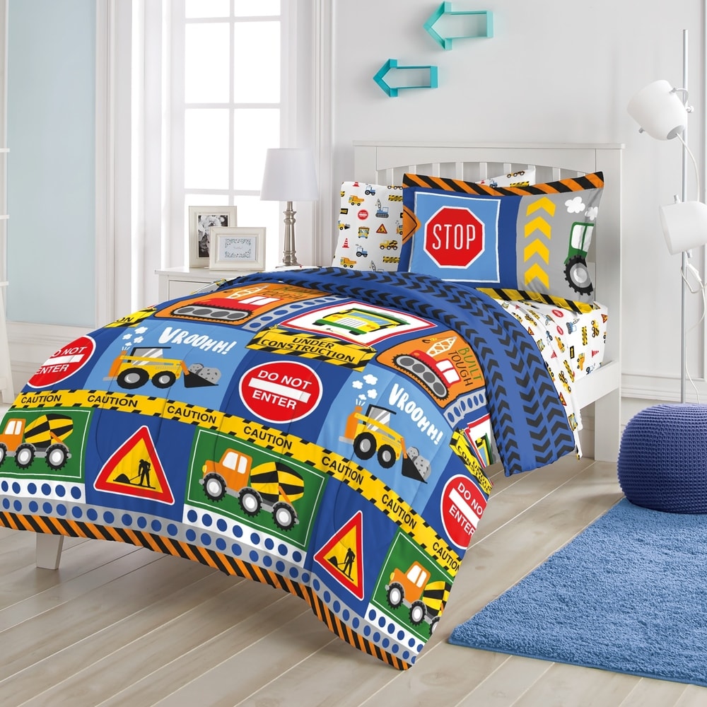 Dream Factory Under Construction Microfiber Bed in a Bag