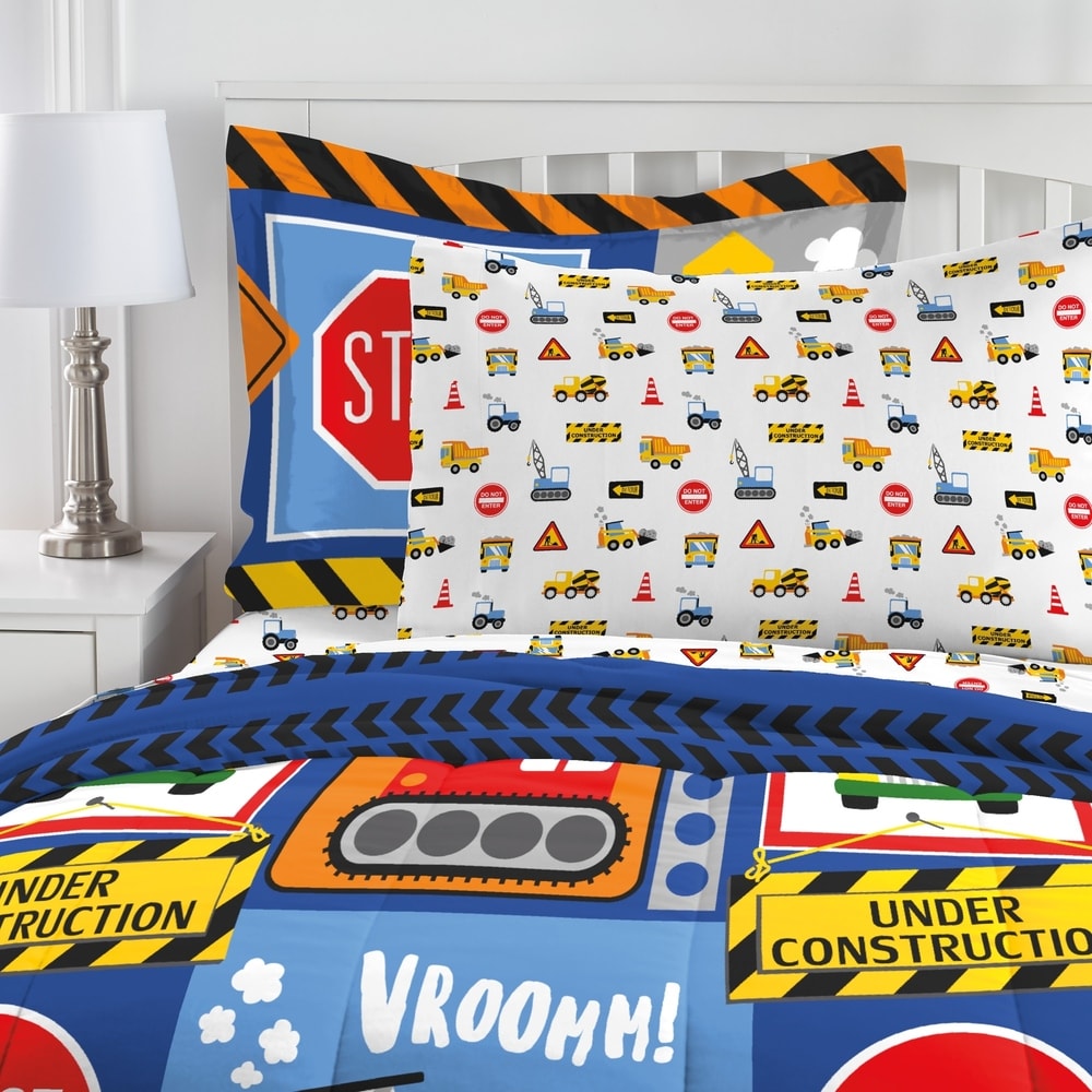 Dream Factory Under Construction Microfiber Bed in a Bag