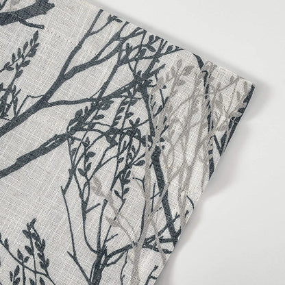 DriftAway Tree Branch Linen Blend Abstract Ink Printing Lined Window Curtain Valance