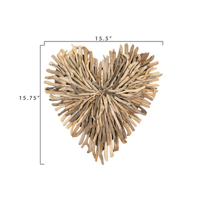Driftwood Heart Shaped Wall Decor